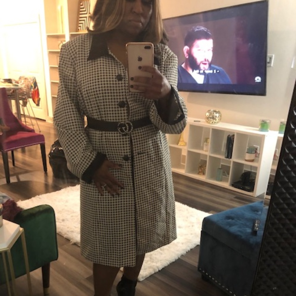 Oversized Houndstooth Blazer